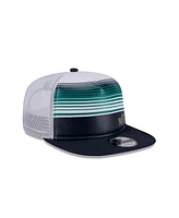 New Era Men's White Seattle Mariners Team Horizon 9FIFTY A-Frame Trucker Snapback Hat