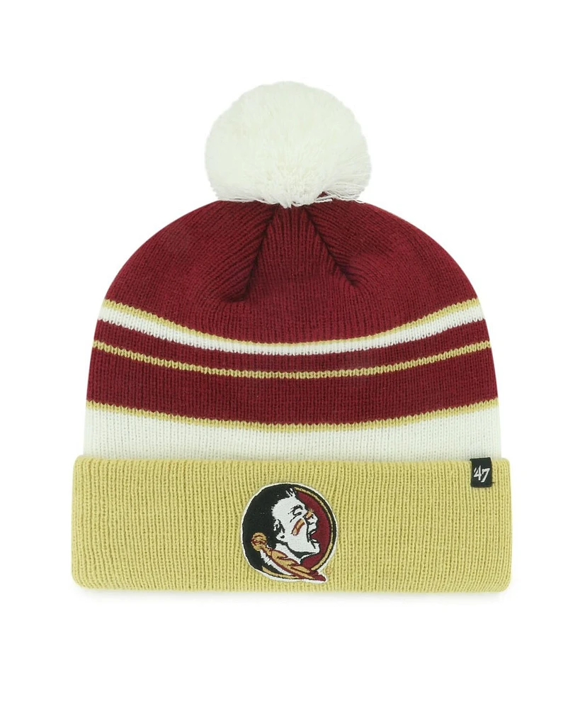 '47 Brand Big Boys and Girls Garnet Florida State Seminoles Peewee Cuffed Knit Hat with Pom