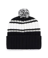 '47 Brand Men's Black Chicago White Sox Plateau Cuffed Knit Hat with Pom