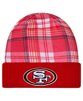 New Era Men's Scarlet San Francisco 49ers Sideline Statement Cuffed Knit Hat