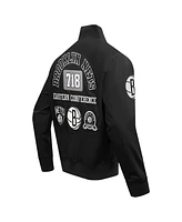 Pro Standard Men's Black Brooklyn Nets Area Code Twill Full-Zip Jacket