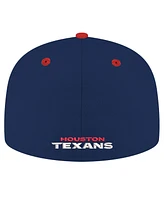 New Era Men's Navy/Red Houston Texans Flipside Two-Tone 59FIFTY Fitted Hat