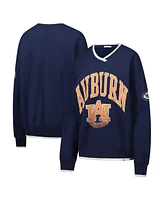 '47 Brand Women's Navy Auburn Tigers Clubhouse Daze Eighties V-Neck Pullover Sweatshirt