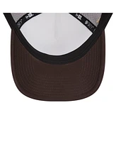 New Era Men's White/Brown San Diego Padres Spring Training Circle Foam A-Frame 9FORTY Trucker Adjustable Hat