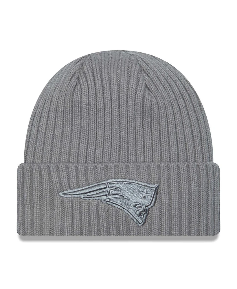 New Era Men's Gray New England Patriots Color Pack Cuffed Knit Hat