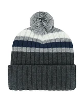 '47 Brand Men's Gray Toronto Maple Leafs Stack Patch Cuffed Knit Hat with Pom