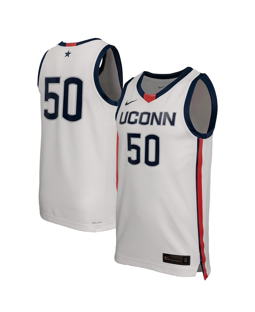 Nike Men's White UConn Huskies Replica Basketball Jersey