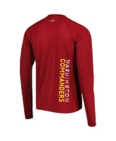 Msx by Michael Strahan Men's Burgundy Washington Commanders Interval Long Sleeve Raglan T-Shirt