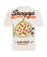 Freeze Max Men's Cream Peanuts Snoopy's Slice Shop T-Shirt