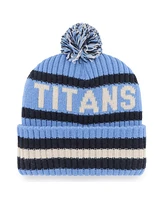 '47 Brand Men's Light Blue Tennessee Titans Bering Cuffed Knit Hat with Pom