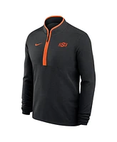 Nike Men's Black Oklahoma State Cowboys Coaches Courtside Basketball Victory Performance Quarter-Zip Sweatshirt