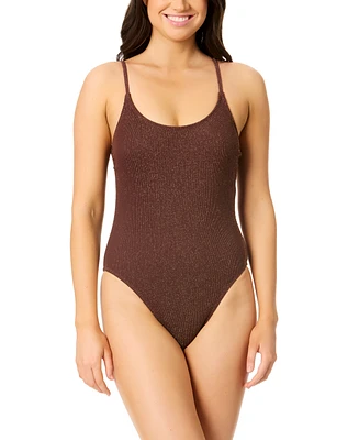 Salt + Cove Juniors' Metallic One-Piece Swimsuit, Exclusively at Macy's