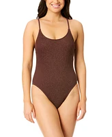 Salt + Cove Juniors' Metallic One-Piece Swimsuit, Exclusively at Macy's