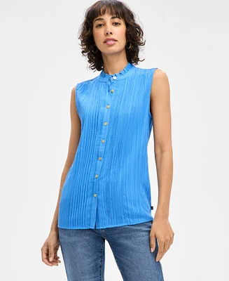 Women's Crush Dobby Sleeveless Pintuck