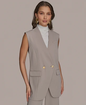 Donna Karan New York Women's Pinstripe Vest, Regular & Petite Sizes