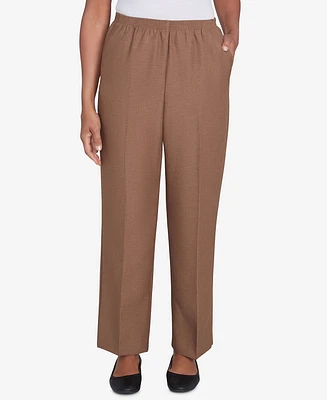 Alfred Dunner Women's Classic Textured Proportioned Medium Pant