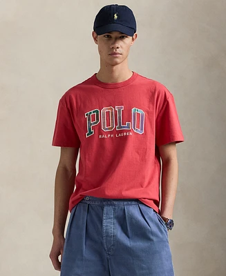 Polo Ralph Lauren Men's Classic-Fit Madras-Logo Jersey T-Shirt