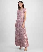 Alex Evenings Women's Soutache Sequined Evening Gown
