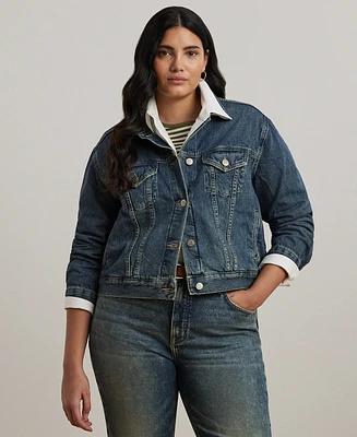 Lauren Ralph Plus Denim Trucker Jacket