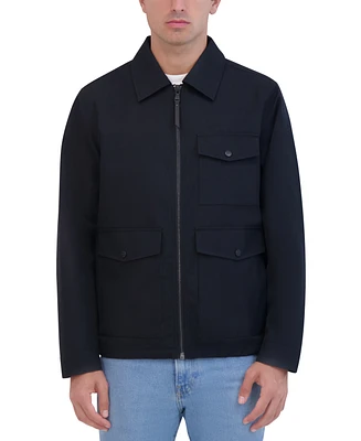 Robert Graham Men's Lightweight Textured Poly Utility Jacket