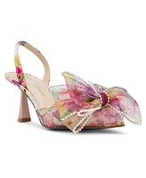 Betsey Johnson Women's Kelli Mesh Bow Slingback Pumps