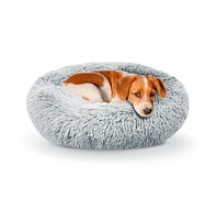 Details Calming Dog and Cat Bed, Soft Round Donut Bed for Pets, Super Lux, Shaggy Fur Cushion Beds