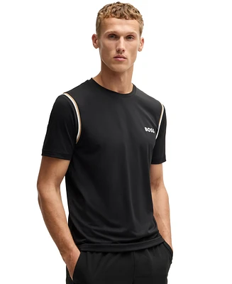 Boss by Hugo Men's Active Waffle-Structure T-Shirt