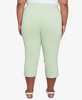 Hearts Of Palm Plus Solid Tech Stretch Pull On Pants
