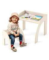 Kids Desk and Chair Set Wooded Toddler Table and Chair Set with Proper Height