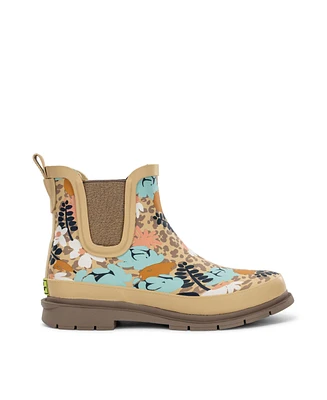 Leopard Floral Chelsea Rain Boot