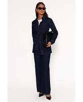 Nadine Tie Waist Button Front Jacket