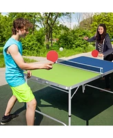 Foldable Ping Pong Table Game Set Mini Table Tennis Table with Adjustable Height for Indoor Fun