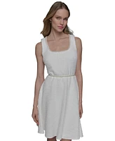 Karl Lagerfeld Paris Women's Faux-Pearl-Trim Dress