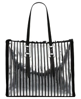 Calvin Klein Modern Essentials Pieced Metallic Tote