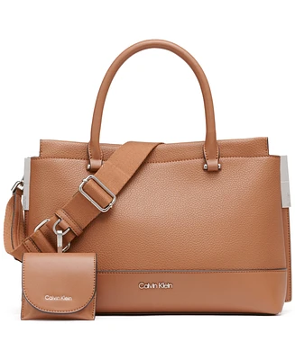 Calvin Klein Bianca Triple Compartment Convertible Satchel