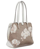 Calvin Klein Audrey Floral Logo Emboss Tote