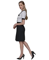 Karl Lagerfeld Paris Women's Colorblocked Sweater Dress