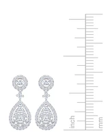 Diamond Drop Earrings (3/4 ct. t.w.) in 14k White Gold