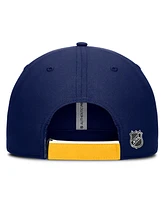 Fanatics Men's Gold/Navy Nashville Predators Authentic Pro Ripstop Adjustable Hat