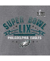 Fanatics Men's Heather Gray Philadelphia Eagles Super Bowl Lix Made It Tri-Blend T-Shirt