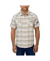 Darius Rucker Collection by Fanatics Men's Gray Philadelphia Eagles Plaid Full-Snap Shirt