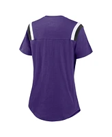 Nike Women's Heather Purple Minnesota Vikings Prime Logo Slub Fashion T-Shirt