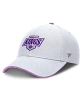 Fanatics Men's White Los Angeles Kings Authentic Pro Hockey Fights Cancer Adjustable Hat