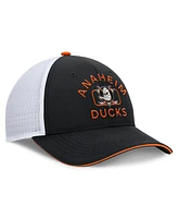 Fanatics Men's Black/White Anaheim Ducks Authentic Pro Rink Trucker Hat