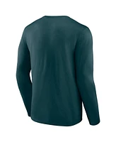 Fanatics Men's Midnight Green Philadelphia Eagles 2024 Nfc Champions Hail Mary Long Sleeve T-Shirt