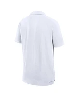 Jordan Men's White Michigan Wolverines 2024 Sideline Woven Performance Polo