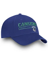 Fanatics Men's Blue Vancouver Canucks Team Authentic Pro Rinkside Fundamental Adjustable Hat