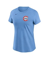 Nike Women's Pete Crow-Armstrong Baby Blue Chicago Cubs Fuse Name Number T-Shirt