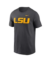 Nike Men's Anthracite Lsu Tigers Primetime Evergreen Logo T-Shirt