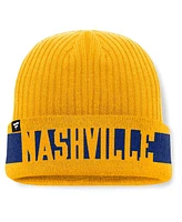 Fanatics Men's Gold Nashville Predators Blueliner Cuffed Knit Hat